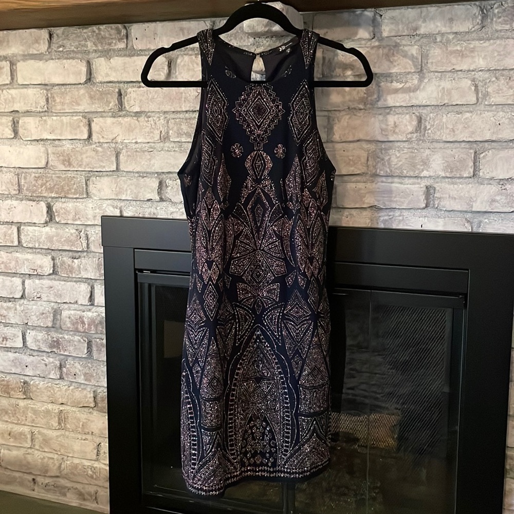 Navy Blue Mini Dress